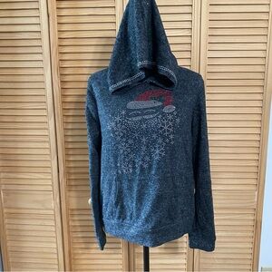 NWT Women’s Bedazzled Rhinestone Santa Hoodie